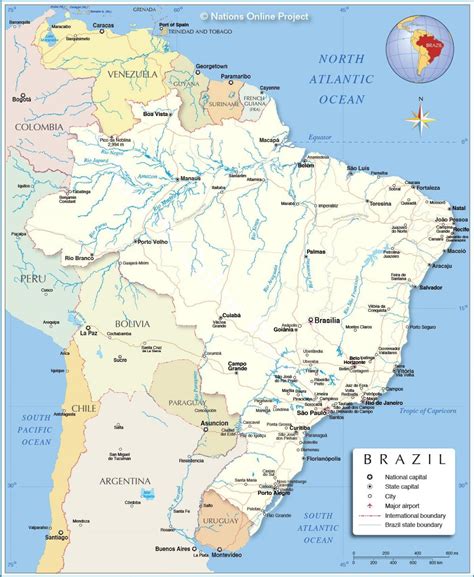brazil map rivers.